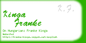 kinga franke business card